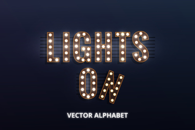 Lights On! Vector alphabet