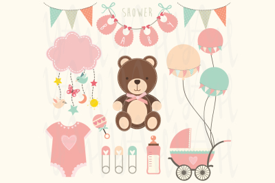 Retro Baby Shower Elements