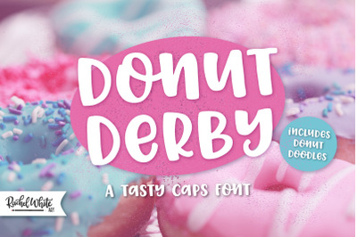 Donut Derby, a tasty caps font
