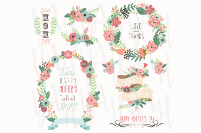 Floral Mother's Day Elements