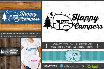 Happy Camper SVG - Happy Campers SVG - Camper Sign - 638