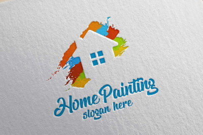 Home Painting Vector Logo Design 2