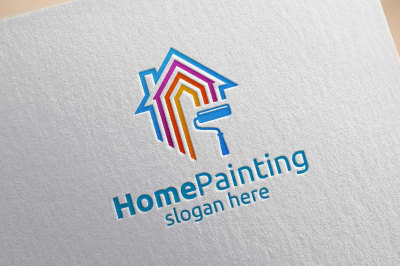 Home Painting Vector Logo Design 3