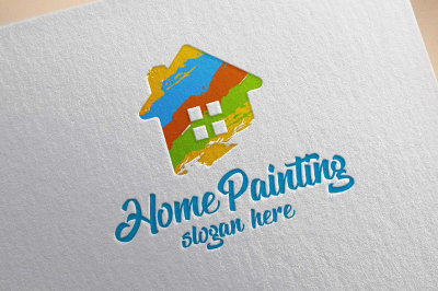 Home Painting Vector Logo Design 4