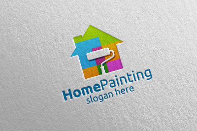 Home Painting Vector Logo Design 8