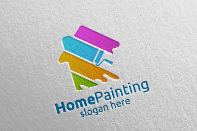 Home Painting Vector Logo Design 9