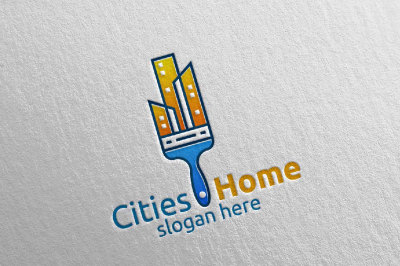 Home Painting Vector Logo Design 10