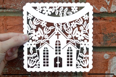 Church Paper Cut SVG / DXF / EPS Files