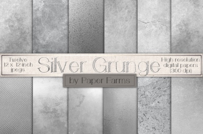 Silver grunge textures 
