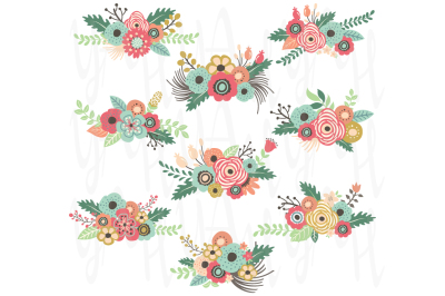 Vintage Floral Clip Art