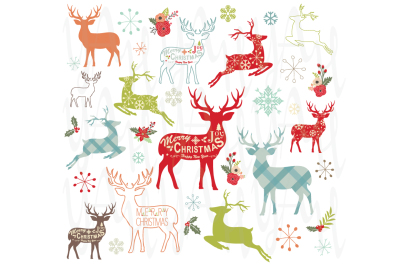 Christmas Reindeer Design Set