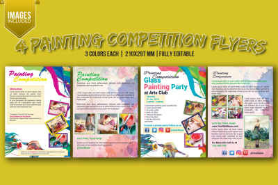 Bundle of Painting Competition Flyer Templates