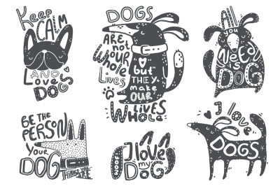 Hand drawn lettering about dogs (part 1)