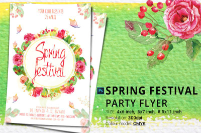 Spring Festival Party Flyer