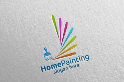 Splash Painting Vector Logo Design