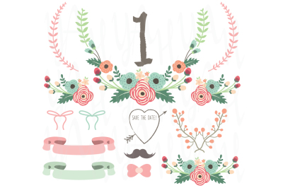 Flower Numeric Table Card 