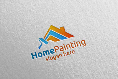 Home Painting Vector Logo Design 13