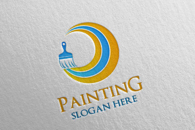 Splash Painting Vector Logo Design