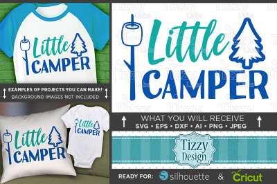 Little Camper Outfit Svg - Little Camper Sign - Camper Onesie - 665