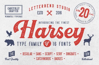 Harsey Type ToolBox (16 FONTS)