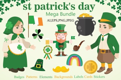 st patrick&#039;s day mega bundle&2C;st patricks day&2C;st patricks&2C;saint patrick