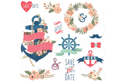 Nautical Floral Wedding Elements