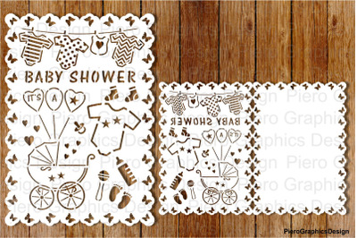 Baby Shower card SVG files.