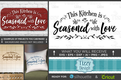 This Kitchen is Seasoned With Love Svg - Country Kitchen - 677