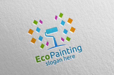 Eco Painting Logo Design