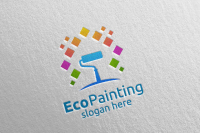 Eco Painting Logo Design