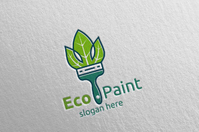 Eco Painting Logo Design