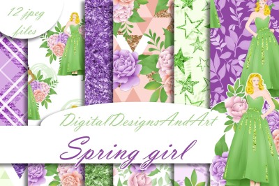 Spring fashion girl patterns
