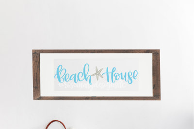 Beach House - Hand Lettered SVG