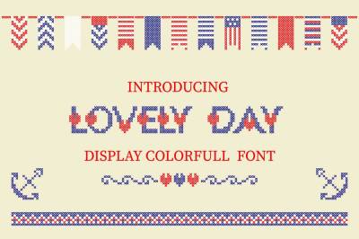 LOVELY-DAY-COLOR-CROSSSTICH OTF-SVG  multicolor font