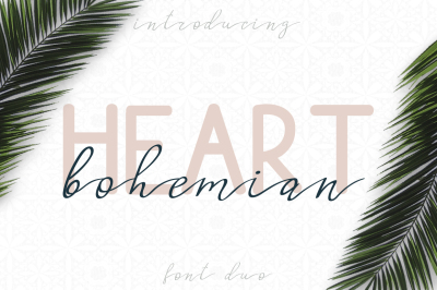 Bohemian Heart. Font duo