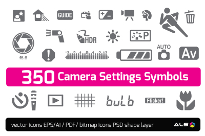 Camera Settings Symbols