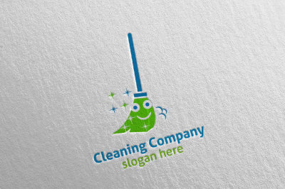 Cleaning Service Eco Friendly Logo