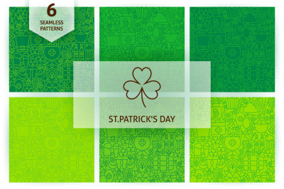 Saint Patrick Day Line Tile Patterns