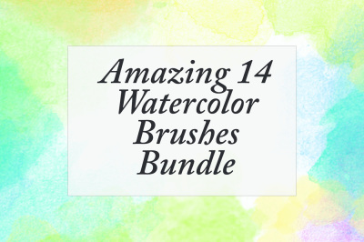 Amazing 14 Watercolor Brushes Bundle