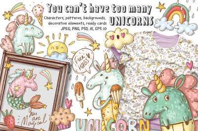 Magical unicorns set