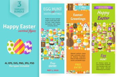 Happy Easter Vertical Invitations