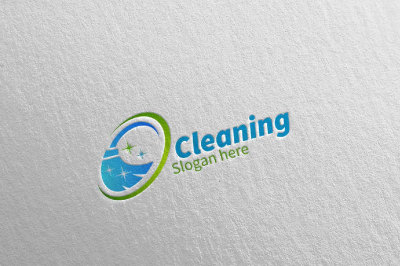 Cleaning Service Eco Friendly Logo 3