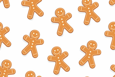 gingerbread man seamless pattern