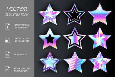 Set of Holographic Stars