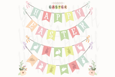 Floral Easter Banner Collections 
