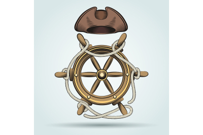 Steering Wheel and Sailor Hat