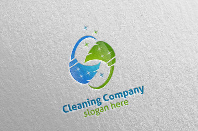 Cleaning Service Eco Friendly Logo 4