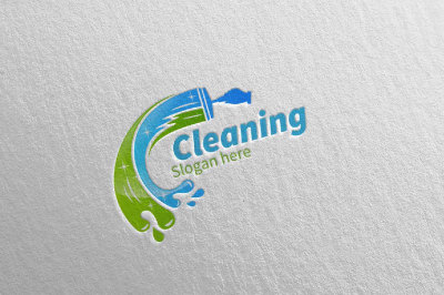 Cleaning Service Vector Logo Design    