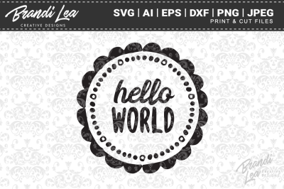 Hello World SVG Cutting Files