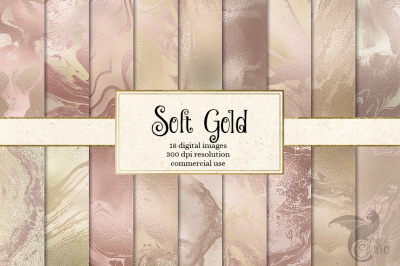 Soft Gold Liquid Paint Textures